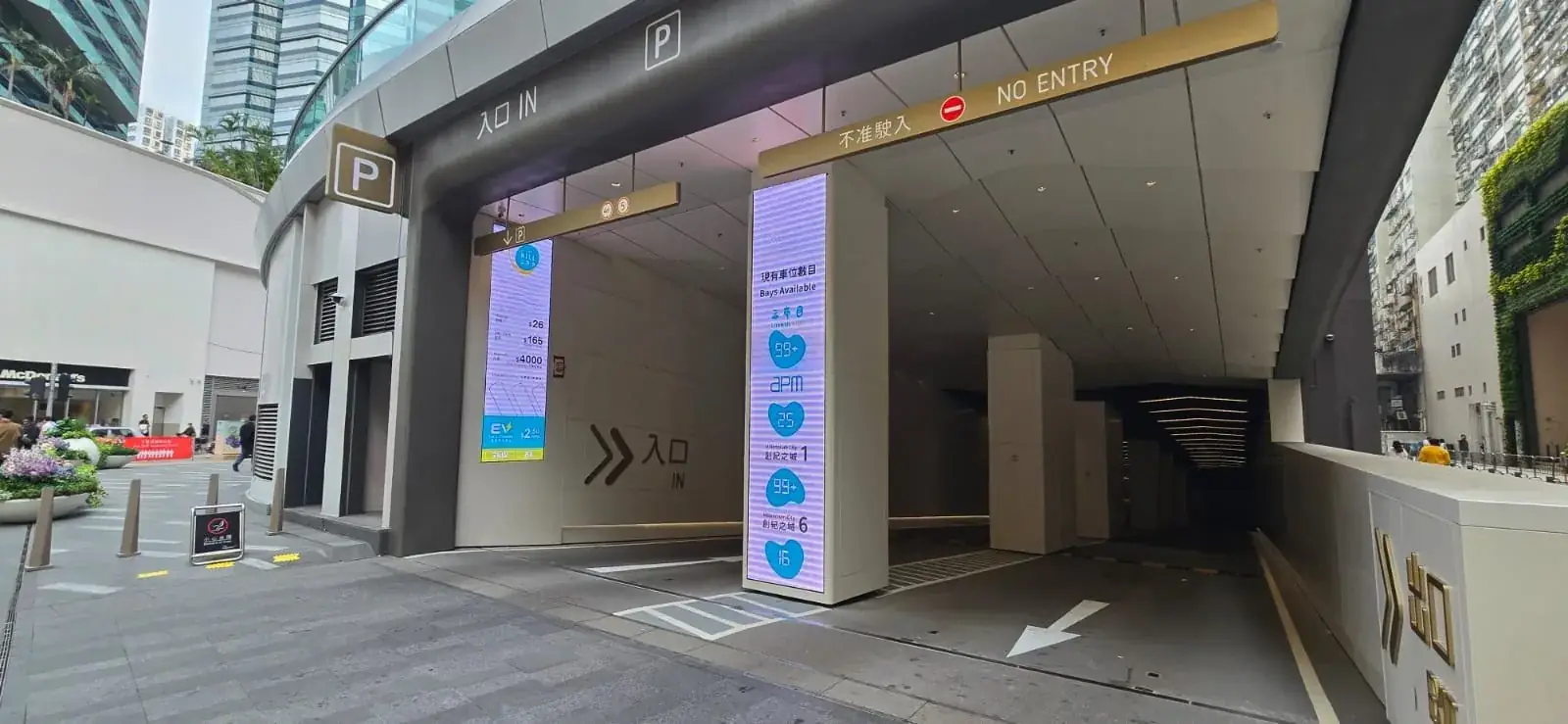 The ANGLE Car Park parking entrance parking entrance