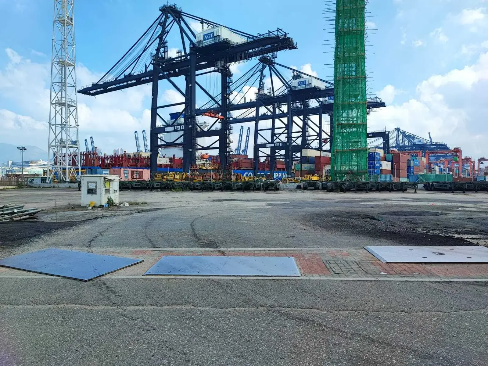 Container Port Road South parking entrance parking entrance